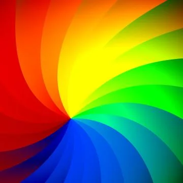 Rainbow Spiral Abstract Background Stock Illustration