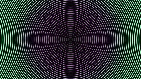 Rainbow spiral geometric circles pattern in 80s style Stock Footage 199308894