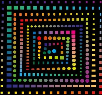 Rainbow spiral pattern Stock Illustration