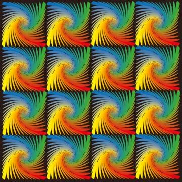 Rainbow spiral pattern Stock Illustration