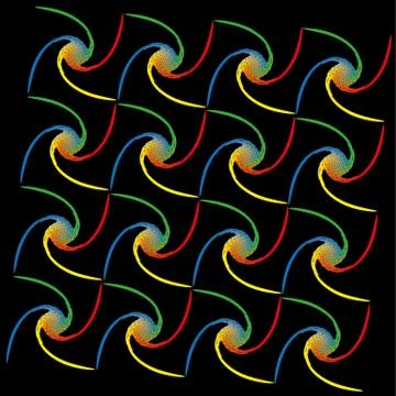 Rainbow spiral pattern Stock Illustration