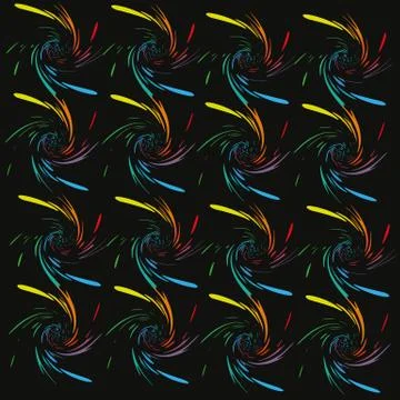 Rainbow spiral pattern Stock Illustration