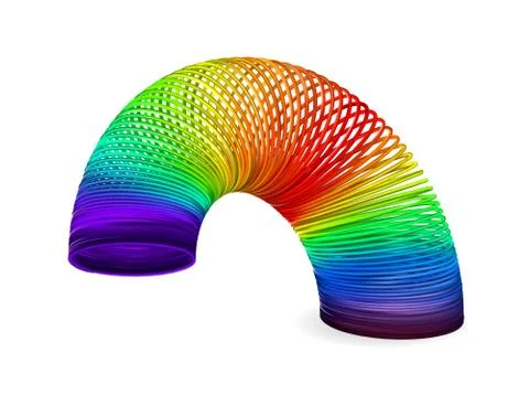 Rainbow spiral spring Stock Illustration