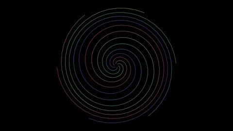 Rainbow Spiral Vortex Animation Stock Footage 340364454