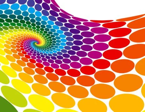 Rainbow spiral wave Иллюстрация