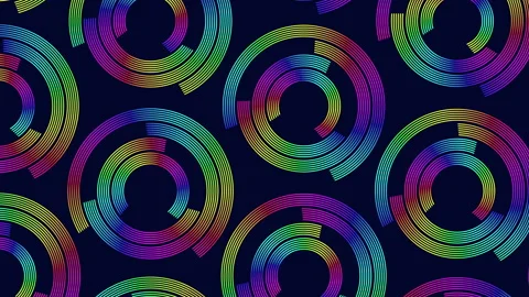 Rainbow spirals intertwined in circular pattern Stock-Footage 316759583