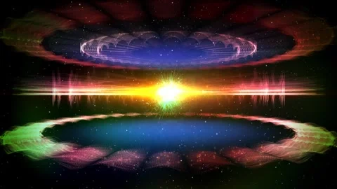 Rainbow Spirals Ripple Stage Spinning Motion Background Video stock 276708726
