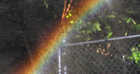 Rainbow Splash in Slow Motion Stock Footage 113009191