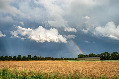Rainbow with spokes Stock Photos