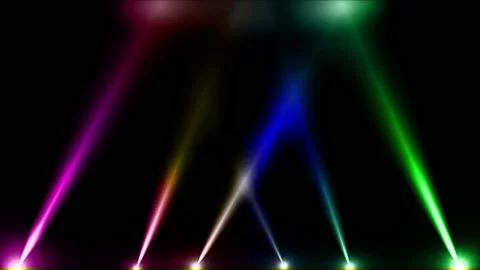 Rainbow spot light stage loop animation Stock Footage 182713613