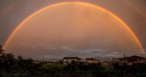 Rainbow in spring Stock Photos