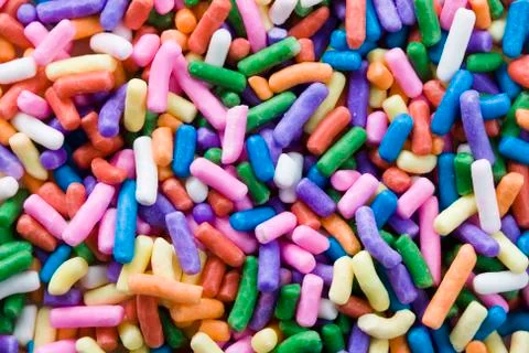 Rainbow sprinkles Stock Photos
