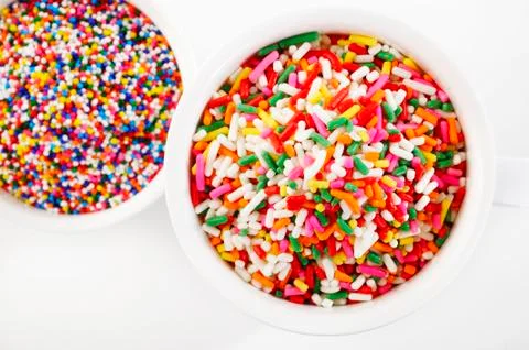 Rainbow sprinkles Stock Photos