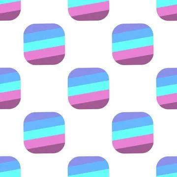 Rainbow squares pattern on white background. Seamless vector texture. Stock Illustration