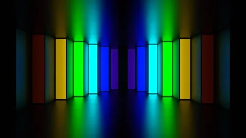 Rainbow Stair Strobe Background VJ Loop in 4K Stock Footage 271136974