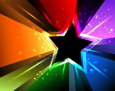 Rainbow Star Illustrazione stock