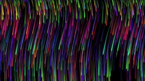 Rainbow Stick Rain Abstract Background 4K loop Stock Footage 290144494