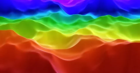 Rainbow storm waves. Hurricane with all colors of sunbow Stock Footage 155328678