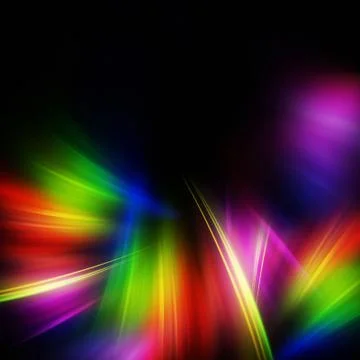 Rainbow streaks on a black Stock Illustration