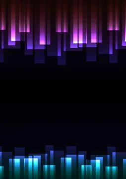 Rainbow stripe overlap in dark background Stock Illustration