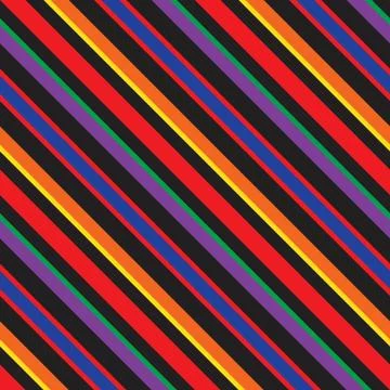 Rainbow Stripe seamless pattern background in diagonal style Stock Illustration