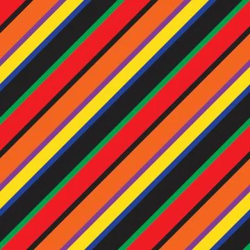 Rainbow Stripe seamless pattern background in diagonal style Stock Illustration