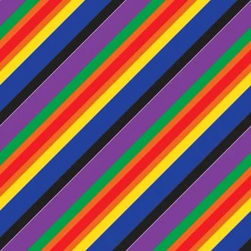 Rainbow Stripe seamless pattern background in diagonal style Stock Illustration