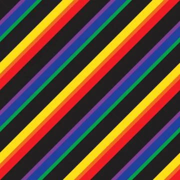 Rainbow Stripe seamless pattern background in diagonal style Stock Illustration