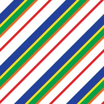 Rainbow Stripe seamless pattern background in diagonal style Stock Illustration