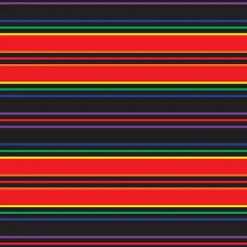 Rainbow Stripe seamless pattern background in horizontal style Stock Illustration