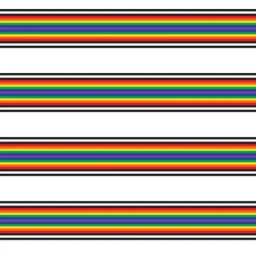 Rainbow Stripe seamless pattern background in horizontal style Stock Illustration