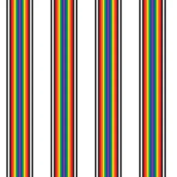 Rainbow Stripe seamless pattern background in vertical style Illustrazione stock