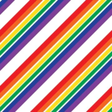 Rainbow Stripe seamless pattern background in diagonal style Stock Illustration
