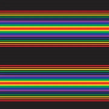 Rainbow Stripe seamless pattern background in horizontal style Stock Illustration