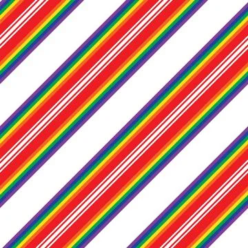 Rainbow Stripe seamless pattern background in diagonal style Stock Illustration