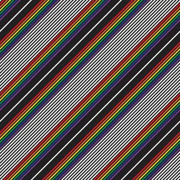 Rainbow Stripe seamless pattern background in diagonal style Stock Illustration