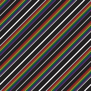 Rainbow Stripe seamless pattern background in diagonal style Illustrazione stock