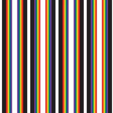 Rainbow Stripe seamless pattern background in vertical style Stock Illustration
