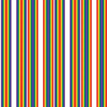 Rainbow Stripe seamless pattern background in vertical style Stock Illustration