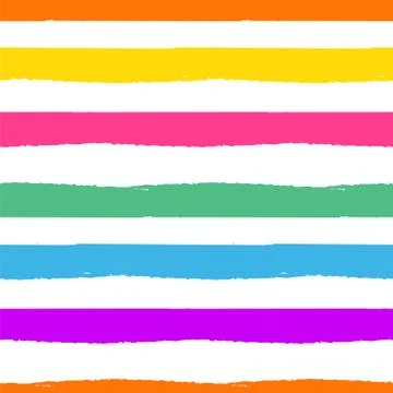 Rainbow striped seamless pattern. Rough lines rainbow repeating background Stock Illustration