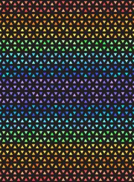 Rainbow striped triangle mosaic pattern. Seamless vector background Stock Illustration