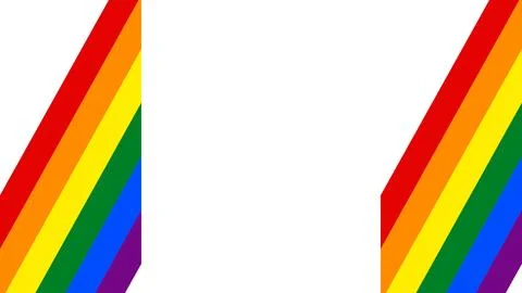 Rainbow stripes background with copy space, wide Stock Illustration