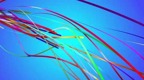 Rainbow Stripes Diagonal Line Loop Animation Blue Background 4K Resolution Stock Footage 40066693