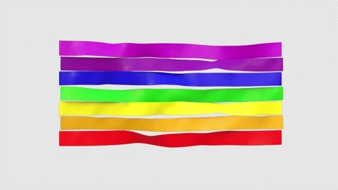 Rainbow Stripes Fabric Stock Footage 168569499