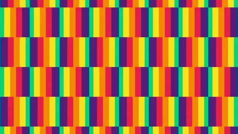 Rainbow stripes pattern in abstract motion graphics background. Simple geometric Stock Footage 165149108