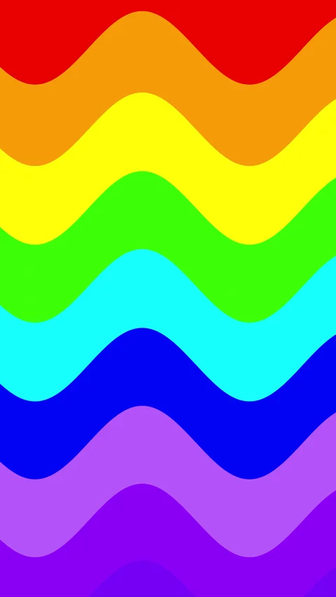 Rainbow Stripes Wave Animation Pattern Background Loop Vertical Video 库存影片 346428650