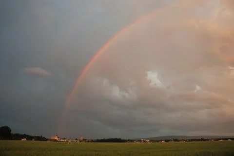 Rainbow in summer Stock Photos