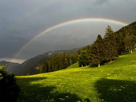Rainbow in summer Stock Photos