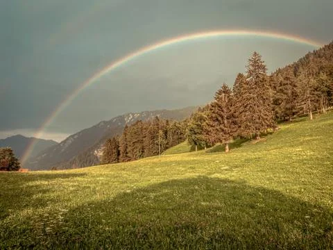 Rainbow in summer Stock Photos