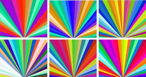 Rainbow sunburst background. Abstract rainbow sunburst wallpaper for busine.. Stock Illustration